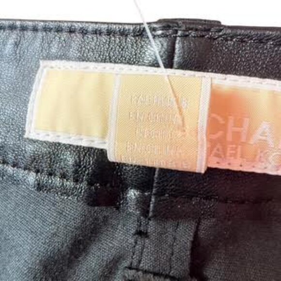 Michael Kors Collection Black Leather Pants Size 12 - Picture 6 of 14